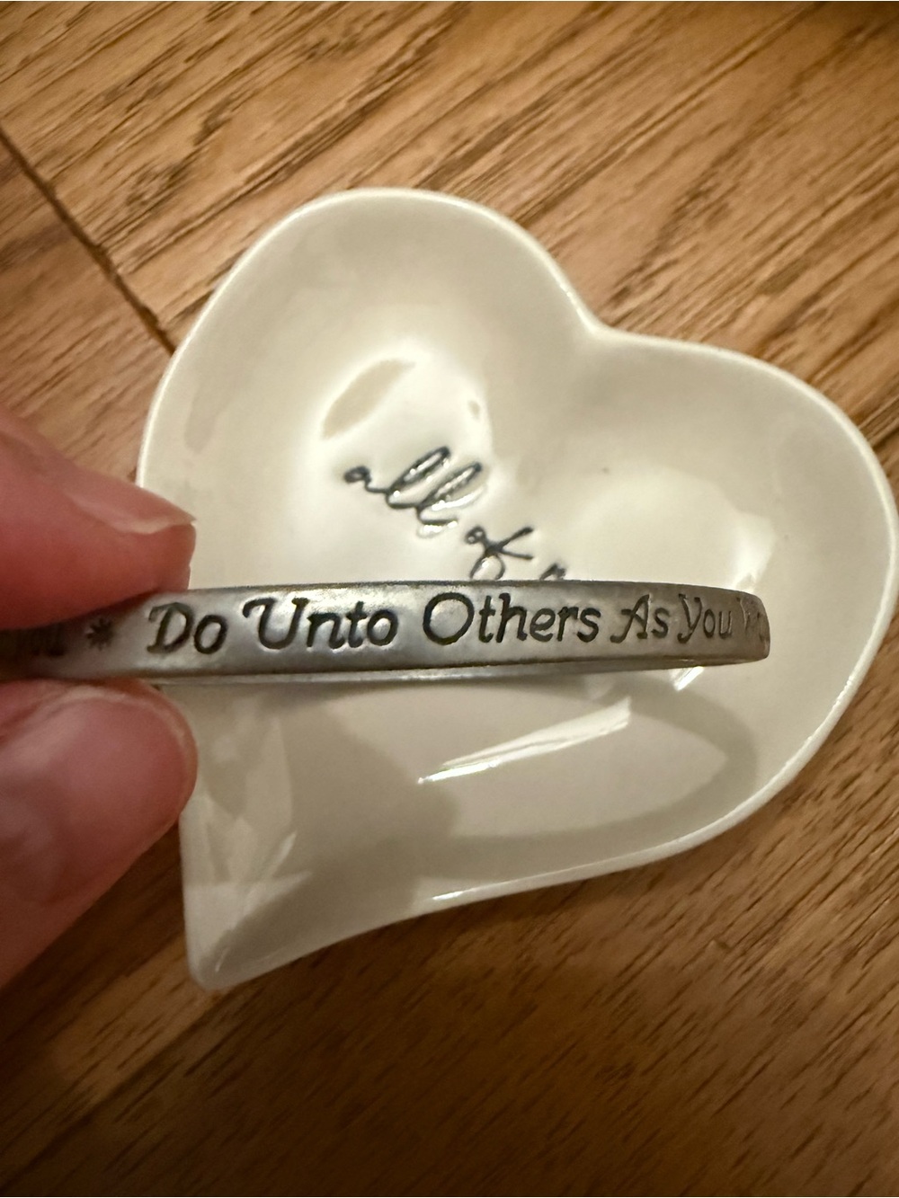 Sterling-silver Golden Rule Bracelet by Laurel Elliott